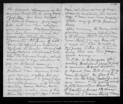 Letter from John Muir to Louie [Strentzel Muir], 1885 Aug 20