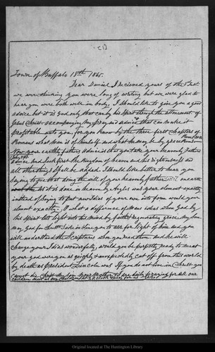 Letter from Daniel Muir Sr. to Daniel H. Muir, 1865 ? 18