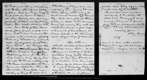 Letter from John Muir to Mrs. [Jeanne C.] Carr, 1870 Apr 5, 13