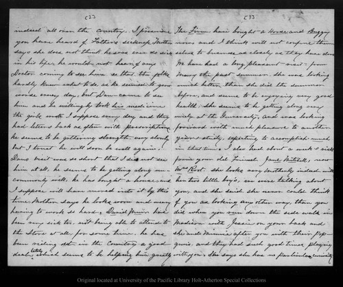 Letter from Sarah [Muir Galloway] to [John Muir], 1872 Oct 27