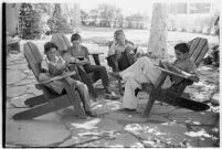 Boys taking part in a free summer camp organized by Los Angeles Sheriff Eugene Biscailuz. Circa July 1937