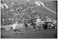 Loyola Lions face Santa Clara Broncos at the Coliseum, Los Angeles, 1937