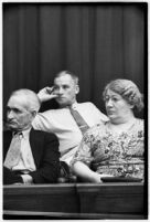 Jurors for the murder trial of Albert Dyer in court, Los Angeles, 1937