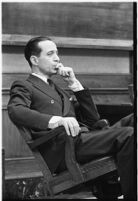 Accused murderer Paul A. Wright in court, Los Angeles, 1938