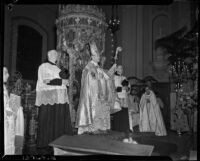 John Joseph Cantwell being appointed archbishop at the Cathedral of St. Vibiana, Los Angeles, 1936