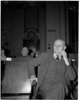 Harry L. Ferguson at the liquor license bribe trial, Los Angeles, 1939