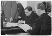 Mayor of New York City, Fiorello La Guardia, presides over the Pacific coast's United States Conference of Mayors. May 15, 1937