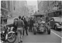 Parade float for the Aahmes Shrine Band in the Durbar festival, Los Angeles, 1937