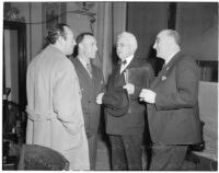 A. Brigham Rose, William G. Bonelli, Carlos S. Hardy, and Merle Templeton at the liquor license bribe trial, Oct. 1939 - May 1940