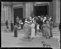 Funeral service for George Gershwin at the Temple B'nai B'rith in Los Angeles, 1937