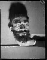 Mask of Ethiopian Emperor Haile Selassie by artists Beulah Woodward, Los Angeles, circa September 1935
