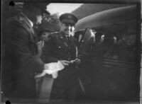 President Franklin D. Roosevelt greeted at the start of his tour of Los Angeles, October 1, 1935