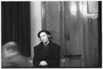 Agnes Thorsen appears at the murder trial of her former employer, Paul A. Wright. January 28, 1938