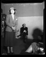 Full length portrait of Helen Gahagan Douglas, Los Angeles, circa 1939