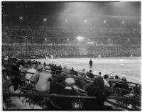 Crowd watching a baseball game at Wrigley Field in South Los Angeles