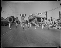 Representatives from Oakland marching in the Admission Day parade, Santa Monica, September 9, 1937