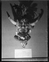 Mask of African medicine man by artists Beulah Woodward, Los Angeles, circa September 1935