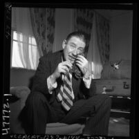 Ogden Nash at Biltmore Hotel, Los Angeles, Calif., 1949