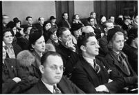 Spectators at the murder trial of Paul A. Wright, Los Angeles, 1938