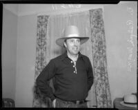 Dr. Ralph Wagner poses wearing a hat, Los Angeles, 1930s