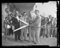 Ribbon cutting for opening of Sears, Roebuck & Co. store in San Fernando Valley, Calif., 1951