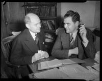 Louis R. Glavis, director of investigation for the Department of the Interior, in the office of U.S. Attorney Peirson Hall