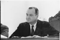 California state assemblymen meet to discuss the strike at the San Jacinto tunnel portion of the Colorado River aqueduct construction project, October 27, 1937