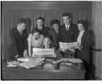 UCLA members of the "Veterans of Future Wars," a satirical college group begun at Princeton. April 7, 1936