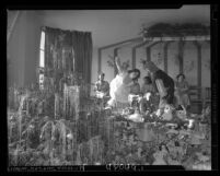 Women prisoners watching Christmas pageant in Lincoln Heights Jail, Los Angeles, Calif., 1949