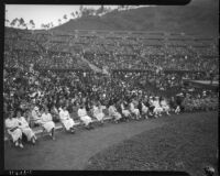 Audience gathered at the Hollywood Bowl to hear Eleanor Roosevelt speak, Los Angeles, 1935