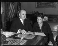 Mayor Frank L. Shaw and Dwight Long, Los Angeles, 1930s