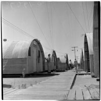 Veterans at Port Hueneme for a Quonset hut and surplus military supply sale, Port Hueneme, July 15, 1946