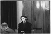 Agnes Thorsen appears at the murder trial of her former employer, Paul A. Wright. January 28, 1938