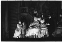 Ballet dancers on stage in the Ballet Russe de Monte Carlo performance of "Ghost Town," Los Angeles, 1940