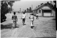 Boys taking part in a free summer camp organized by Los Angeles Sheriff Eugene Biscailuz. Circa July 1937