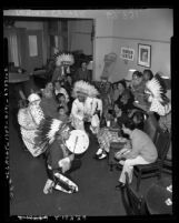 Gathering at Los Angeles Indian Center at 2920 Beverly Blvd., Los Angeles, Calif., 1954