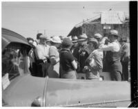 Crowd gathered during the vegetable picker and packer strike, Santa Barbara, 1934