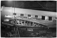 Airplane at the Douglas Aircraft Corporation plant, the location of a sit-down strike, Santa Monica, 1937