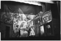 Ballet dancers on stage in the Ballet Russe de Monte Carlo performance of "Ghost Town," Los Angeles, 1940