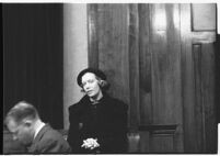 Agnes Thorsen appears at the murder trial of her former employer, Paul A. Wright. January 28, 1938