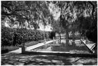 Reflecting pool on the estate of film comedian Harold Lloyd and his wife Mildred, Beverly Hills, 1927