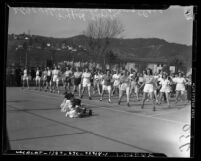 Housewives' dancing class at Griffith Park Los Angeles, Calif. in 1941