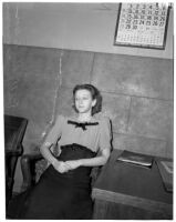 Betty Hardaker during her murder trial, Los Angeles, 1940