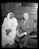 Ezzat Jafaar, Cabinet of Kuwait, and Sam Mosher of Signal Oil & Gas, Los Angeles, Calif., 1953