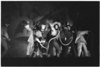 Ballet dancers on stage in the Ballet Russe de Monte Carlo performance of "Ghost Town," Los Angeles, 1940