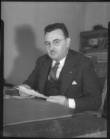 Portrait of Judge Cecil D. Holland, Los Angeles, 1930s