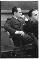 Accused murderer Paul A. Wright in court, Los Angeles, 1938