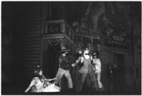 Ballet dancers on stage in the Ballet Russe de Monte Carlo performance of "Ghost Town," Los Angeles, 1940