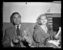 Actress Zsa Zsa Gabor with playboy Porfirio Rubirosa Ariza, circa 1954