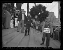 CIO demonstration against Taft-Hartley Bill on Los Angeles City Hall steps, 1947